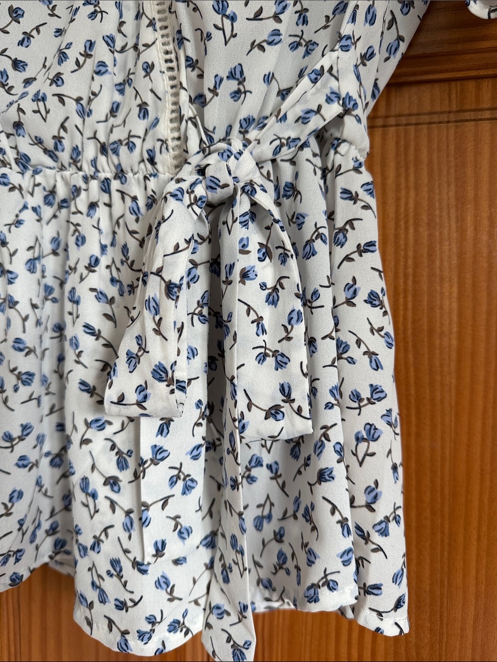 Sienna Sky White Floral Wrap Blouse - Picture 2 of 5